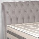 Ver imagem 3 de Cabeceira p/Cama Box Queen B/Pastor Estofada Veludo Creme