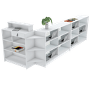 Ver imagem 1 de BALCÃO VITRINE EXPOSITOR EM L M444.B (LOJA, CAIXA, COMÉRCIO) MUNDI MOVEIS