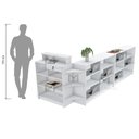 Ver imagem 7 de BALCÃO VITRINE EXPOSITOR EM L M444.B (LOJA, CAIXA, COMÉRCIO) MUNDI MOVEIS