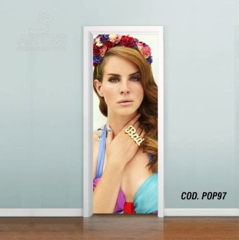 Adesivo De Porta Lana Del Rey #05 - 0,80x2,10m - 1