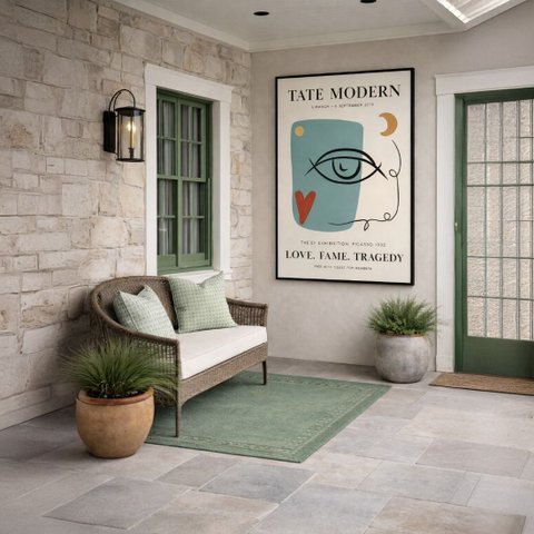 Quadro Canvas The Eye Exhibition 40x30cm Mold Preta