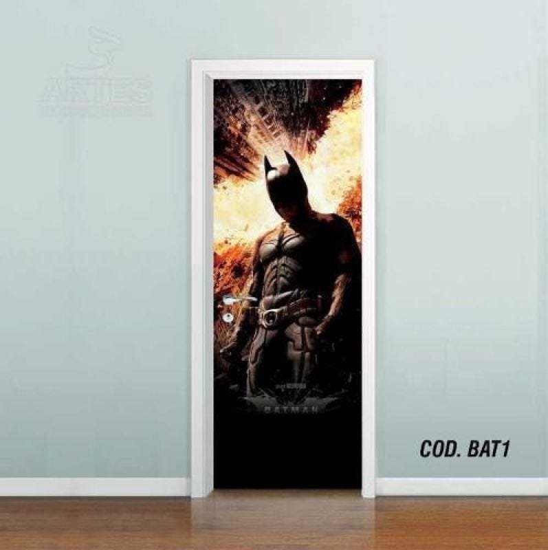 Adesivo De Porta Batman Gotham #01 - 1,00x2,10m - 1