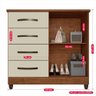 Cômoda 2 Portas 4 Gavetas com Sapateira e Cabideiro Dubai Plus Imop Cinamomo/off White - 5