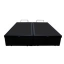 Ver imagem 2 de Cama Box Bau Bipartido Casal Suede Premium Santo Box Bipartido 47x138x188:preto