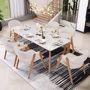 Ver imagem 6 de Kit 06 Cadeiras de Jantar e Estar Living Estofada Nadja L02 Linho Cru