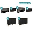 Ver mais imagens de Armário de Cozinha Completa Atlanta Celine 12 Portas MDP 330cm Preto Touch Móveis Carraro