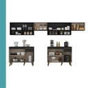 Ver imagem 6 de Armário de Cozinha Completa Atlanta Celine 12 Portas MDP 330cm Preto Touch Móveis Carraro