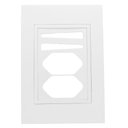 Ver imagem 1 de Placa 4x2 2 Interruptor com Suporte Branca - Rvb-1300/64 - Ravenna Placa 4x2 2 Interruptor C/ Suport