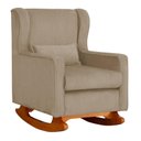 Ver imagem 2 de Poltrona Amamentação Balanço Aurora Suede Cappuccino - Lm Decor