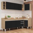 Ver imagem 2 de Armário de Cozinha Modulado de Canto Esquerdo 5 Peças Cp53 Balcão com Tampo Castanho/preto - Lumil L