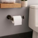 Ver imagem 2 de Papeleira Porta Papel Higiênico para Banheiro Acabamento Grafite Escovado - Dpace5511 Drop Metais