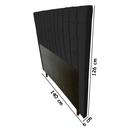Ver imagem 2 de Cabeceira Estofada Paris 140 cm Para Cama Box Quarto Casal MV Estofados Suede Preto