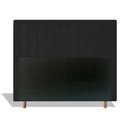 Ver imagem 1 de Cabeceira Estofada Paris 140 cm Para Cama Box Quarto Casal MV Estofados Suede Preto