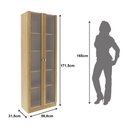 Ver mais imagens de Armário para Escritório com 2 Portas de Vidro e 5 Prateleiras ME4115