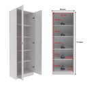 Ver imagem 7 de Armário para Escritório com 2 Portas de Vidro e 5 Prateleiras ME4115 Branco