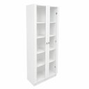 Ver imagem 3 de Armário para Escritório com 2 Portas de Vidro e 5 Prateleiras ME4115 Branco