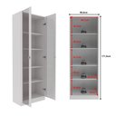 Ver imagem 4 de Armário para Escritório com 2 Portas de Vidro e 5 Prateleiras ME4115