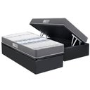 Ver imagem 1 de Cama Box Baú Solteiro: Colchão Ortopédico Herval D60 / Ag65 Timeless + Base Crc Suede Gray (