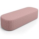 Ver imagem 2 de Puff Decorativo Orgânico para Living Quarto 140cm Doha W01 Linho Rosa - Lyam Decor