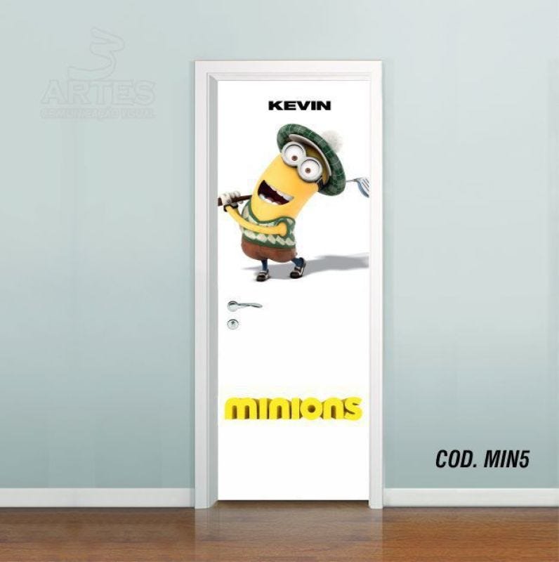 Adesivo De Porta Minions #05 - 1,00x2,10m - 1