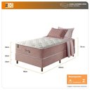 Ver imagem 4 de Cama Box Solteiro + Colchão Mola Ensacada Viscogel Charlotte Rosa