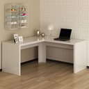 Ver imagem 1 de Escrivaninha Mesa Escritório Angular em L ME4116 157,3cm Branco