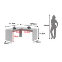 Ver imagem 7 de Escrivaninha Mesa Escritório Angular em L ME4116 157,3cm Branco