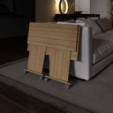 Ver mais imagens de Escrivaninha Mesa Escritório Dobrável com Rodízio ME4117 80cm Amendoa