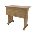 Ver imagem 3 de Escrivaninha Mesa Escritório Dobrável 80cm com Rodízio ME4117