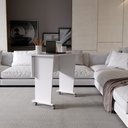 Ver imagem 2 de Escrivaninha Mesa Escritório Dobrável 80cm com Rodízio ME4117