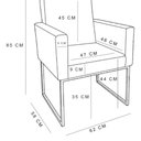 Ver imagem 6 de Poltrona para Sala de Estar Reforçada Recepção Base Ferro Marrom