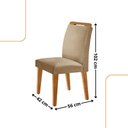 Ver imagem 3 de Sala de Jantar Mesa 90cm Olímpia em Mdf com Vidro Canto Copo 4 Cadeiras Athenas Moderna Mobilia