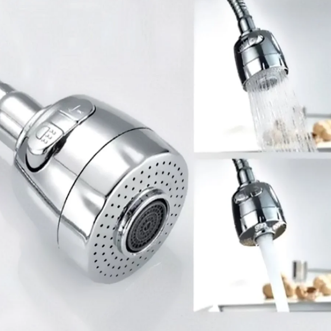 Torneira Cozinha Gourmet Flexível Quadrada Cone Preto 2 Jatos - 4