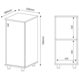 Balcão Bebedouro Multiuso com 1 Porta BL3306 - 4