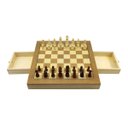 Ver imagem 3 de Jogo de Xadrez e Damas 2 em 1 Profissional Hoyle Games Tabuleiro Grande 29x29cm Peças em Madeira com