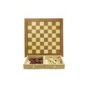 Ver imagem 4 de Jogo de Xadrez e Damas 2 em 1 Profissional Hoyle Games Tabuleiro Grande 29x29cm Peças em Madeira com