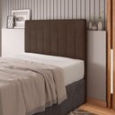 Ver imagem 5 de Cabeceira Cama Box Casal Queen Size Ivana 160cm Veludo Marrom - Abmaza