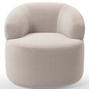 Ver imagem 5 de Kit 02 Poltronas Giratória Orgânica para Sala Living Helena L02 Bouclê Creme - Lyam Decor