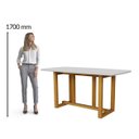 Ver imagem 4 de Mesa Filadelfia 170x90 Tampo Oval MDF Cerejeira/Nevaska