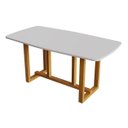 Ver imagem 2 de Mesa Filadelfia 170x90 Tampo Oval MDF Cerejeira/Nevaska