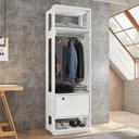 Ver imagem 2 de Guarda Roupa Modulado Closet Titan 1 Porta Branco Velluto - PR Móveis