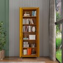 Ver imagem 3 de Armário Multiuso Clean: 6 Nichos Espaçosos e 4 Portas – Máxima Organização:cedro