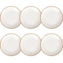 Ver imagem 1 de Conjunto 6 Pratos Rústicos Tramontina Rasos 28cm Porcelana Marrom Decorado