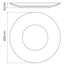 Ver imagem 2 de Conjunto 6 Pratos Rústicos Tramontina Rasos 28cm Porcelana Marrom Decorado