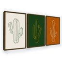 Ver imagem 1 de Quadro de Parede Cactos Tendência com Moldura Grande