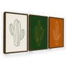 Quadro de Parede Cactos Tendência com Moldura Grande - 1