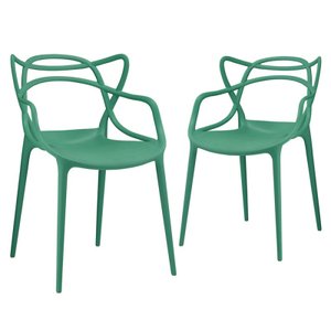 Kit 2 Cadeiras Masters Allegra - Verde Escuro
