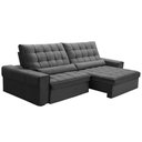 Ver imagem 4 de Sofá Retrátil Reclinável para Sala 4 Lugares 290cm Nebrasca F04 Veludo Cinza Escuro - Lyam Decor