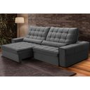 Ver imagem 2 de Sofá Retrátil Reclinável para Sala 4 Lugares 290cm Nebrasca F04 Veludo Cinza Escuro - Lyam Decor