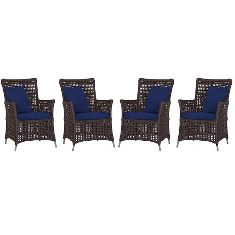 4 Poltronas Igapó Alumínio Micro Pintura Fendi Corda Náutica Estofado 10